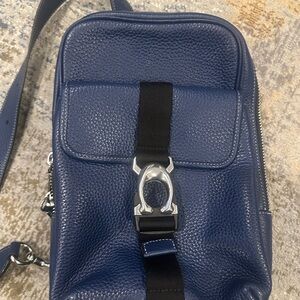 Coach Blue Leather Messenger Bag
